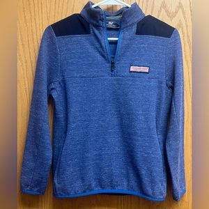 Vineyard Vines Shep And Ian Boys Youth Blue Zip Pullover Size Medium 12-14